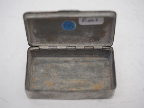 ANTIQUE ENGLISH PEWTER POCKET SNUFF OR TOBACCO BOX CIRCA 1840 - ADDITIONAL PHOTO 4