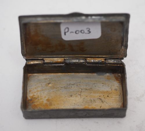ANTIQUE ENGLISH PEWTER LADIES SNUFF BOX OF SMALL SIZE CIRCA 1830 - ADDITIONAL PHOTO 4