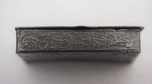 ANTIQUE ENGLISH PEWTER LADIES SNUFF BOX OF SMALL SIZE CIRCA 1830 - ADDITIONAL PHOTO 5