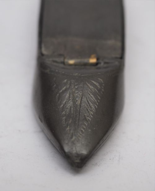 ANTIQUE ENGLISH PEWTER LADIES SHOE SNUFF BOX CIRCA 1840 - ADDITIONAL PHOTO 2