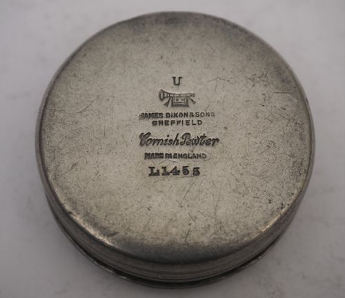 ENGLISH PEWTER POCKET SNUFF OR TOBACCO BOX JAMES DIXON CIRCA 1930 - ADDITIONAL PHOTO 4