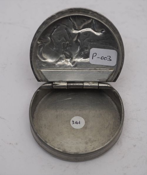 ENGLISH PEWTER POCKET SNUFF OR TOBACCO BOX JAMES DIXON CIRCA 1930 - ADDITIONAL PHOTO 5