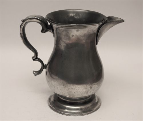 ANTIQUE SCOTTISH PEWTER 1 QUART SPOUTED MEASURE R GALBRAITH 182972 - ADDITIONAL PHOTO 3