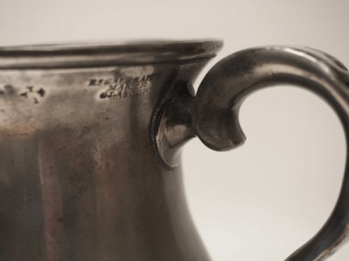 ANTIQUE SCOTTISH PEWTER 1 QUART SPOUTED MEASURE R GALBRAITH 182972 - ADDITIONAL PHOTO 9