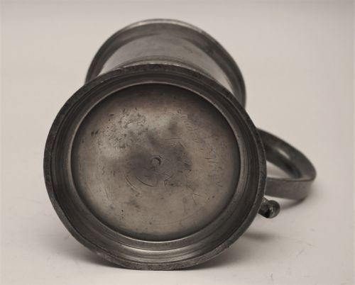 ANTIQUE SCOTTISH PEWTER 1 PINT MEASURE BY J MOYES EDINBURGH 1851 1891 - ADDITIONAL PHOTO 4