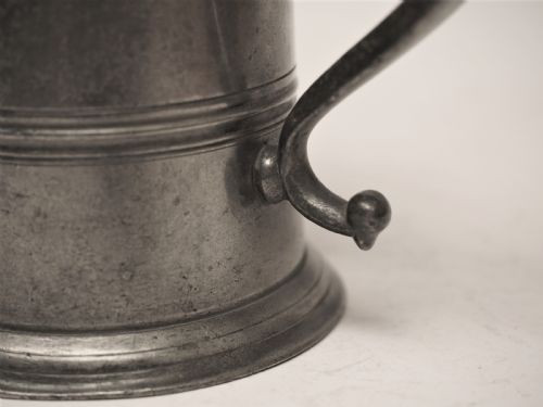 ANTIQUE SCOTTISH PEWTER 1 PINT MEASURE BY J MOYES EDINBURGH 1851 1891 - ADDITIONAL PHOTO 6