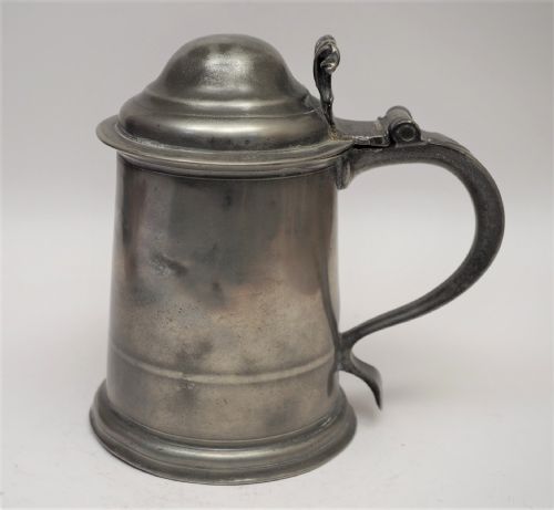 antique english pewter 1 quart oews tankard by thomas bankes 1706 1724 - CATEGORY: ANTIQUE METAL - DATED 18TH CENTURY