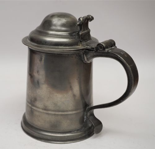 ANTIQUE ENGLISH PEWTER 1 QUART OEWS TANKARD BY THOMAS BANKES 1706 1724 - ADDITIONAL PHOTO 1