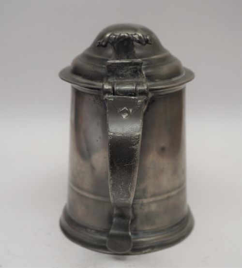 ANTIQUE ENGLISH PEWTER 1 QUART OEWS TANKARD BY THOMAS BANKES 1706 1724 - ADDITIONAL PHOTO 2