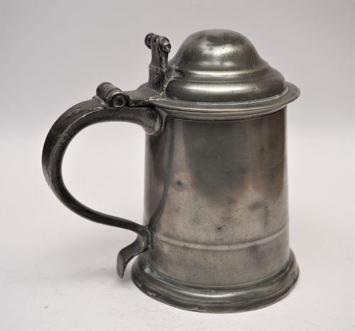 ANTIQUE ENGLISH PEWTER 1 QUART OEWS TANKARD BY THOMAS BANKES 1706 1724 - ADDITIONAL PHOTO 3