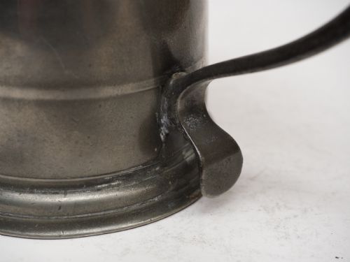 ANTIQUE ENGLISH PEWTER 1 QUART OEWS TANKARD BY THOMAS BANKES 1706 1724 - ADDITIONAL PHOTO 7