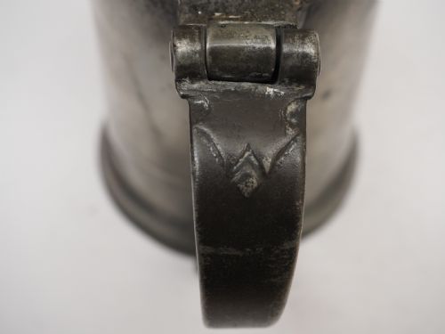 ANTIQUE ENGLISH PEWTER 1 QUART OEWS TANKARD BY THOMAS BANKES 1706 1724 - ADDITIONAL PHOTO 9