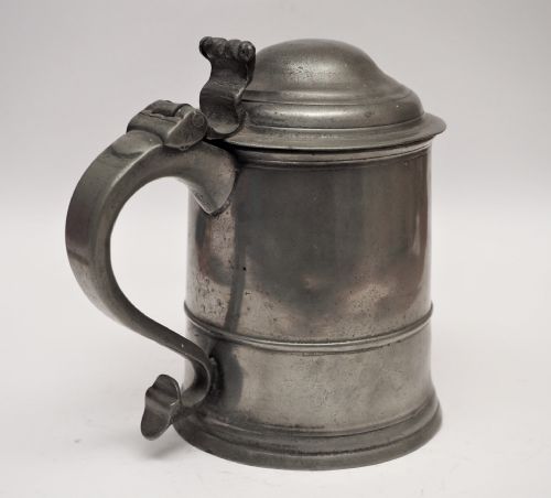 fig 3. ANTIQUE ENGLISH PEWTER TANKARD BY RICHARD GOING II, BRISTOL 1715 - 1764.
