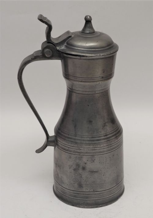ANTIQUE SCOTTISH PEWTER CRESTED TAPPIT HEN CHOPIN CAPACITY CIRCA 1780 - ADDITIONAL PHOTO 2