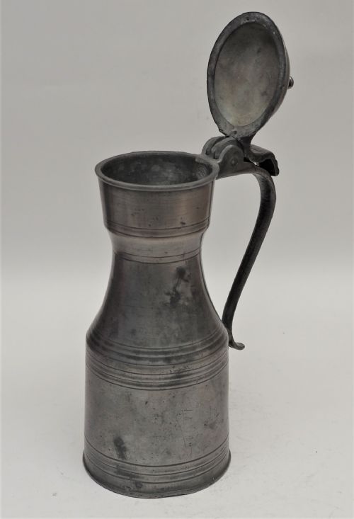 ANTIQUE SCOTTISH PEWTER CRESTED TAPPIT HEN CHOPIN CAPACITY CIRCA 1780 - ADDITIONAL PHOTO 3