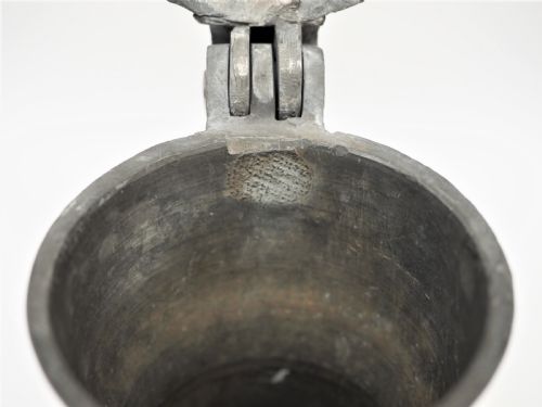 ANTIQUE SCOTTISH PEWTER CRESTED TAPPIT HEN CHOPIN CAPACITY CIRCA 1780 - ADDITIONAL PHOTO 11