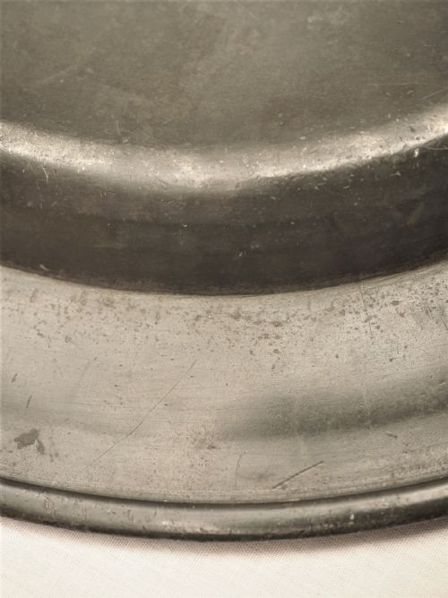 ANTIQUE ENGLISH PEWTER MULTIPLE REEDED 15IN DISH BY JOHN BATCHELER BRISTOL 16761708 - ADDITIONAL PHOTO 5