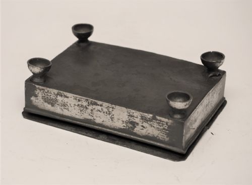 ANTIQUE ENGLISH PEWTER TREASURY INKSTAND CIRCA 1740 - ADDITIONAL PHOTO 4