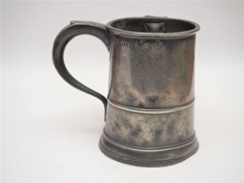 ANTIQUE ENGLISH PEWTER 1 QUART SPOUTED MEASURE THOMAS PHILLIPS 1795 1849 - ADDITIONAL PHOTO 1