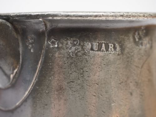 ANTIQUE ENGLISH PEWTER 1 QUART SPOUTED MEASURE THOMAS PHILLIPS 1795 1849 - ADDITIONAL PHOTO 7