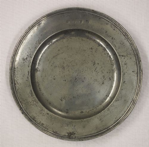 a charles ii triple reeded pewter plate by christopher clarke london circa 1680 - CATEGORY: ANTIQUE METAL - DATED BEFORE 1700
