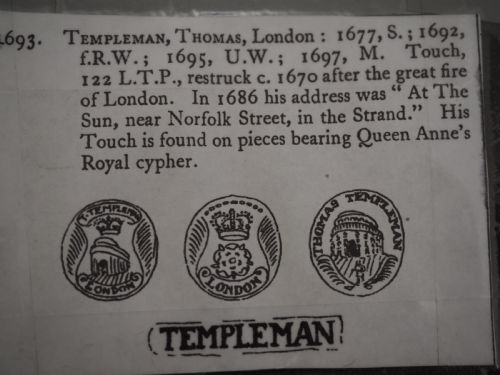 PEWTER PLAIN RIM 2025 INCH CHARGER BY THOMAS TEMPLEMAN OF LONDON CIRCA 1675 - ADDITIONAL PHOTO 10
