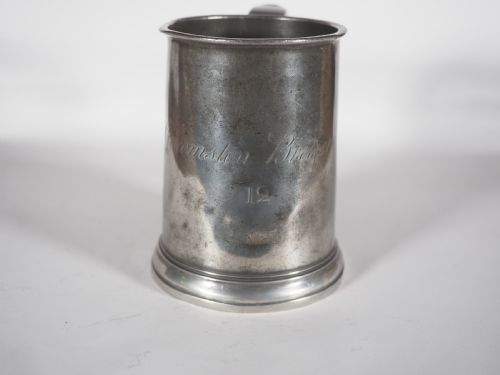 ANTIQUE ENGLISH PEWTER 1 QUART MEASURE THOMAS TOWNSEND COMPTON 18021814 'GILCOMSTON BREWERY' ABERDEEN - ADDITIONAL PHOTO 3