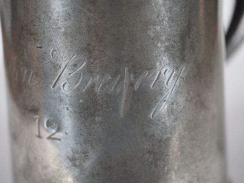 ANTIQUE ENGLISH PEWTER 1 QUART MEASURE THOMAS TOWNSEND COMPTON 18021814 'GILCOMSTON BREWERY' ABERDEEN - ADDITIONAL PHOTO 8