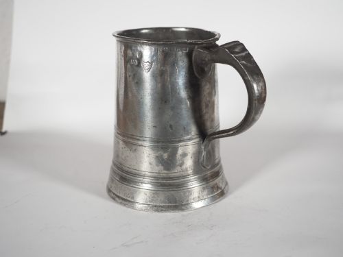 antique english pewter 1 quart measure henry fothergill 181945 cornwall verification - CATEGORY: ANTIQUE METAL - DATED 1800