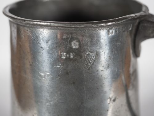 ANTIQUE ENGLISH PEWTER 1 QUART MEASURE HENRY FOTHERGILL 181945 CORNWALL VERIFICATION - ADDITIONAL PHOTO 4