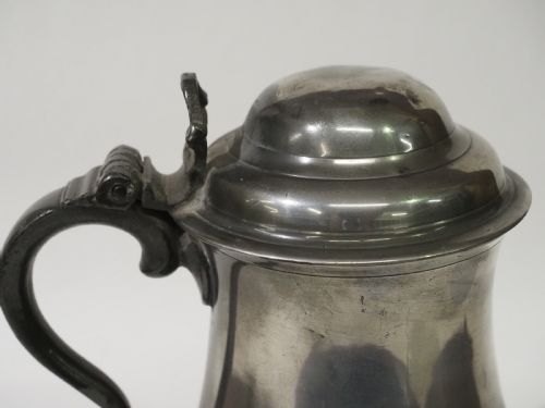 ANTIQUE ENGLISH PEWTER 1 QUART DOME LID TANKARD BY ROBERT BUSH BRISTOL 1755 1800 - ADDITIONAL PHOTO 2