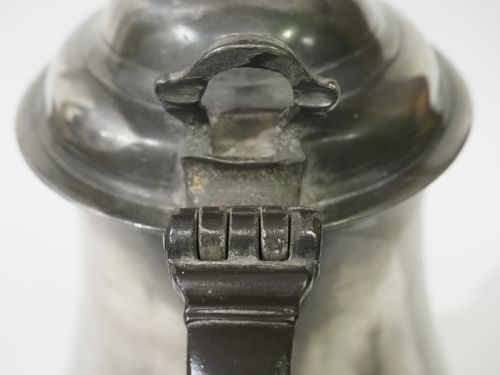 ANTIQUE ENGLISH PEWTER 1 QUART DOME LID TANKARD BY ROBERT BUSH BRISTOL 1755 1800 - ADDITIONAL PHOTO 4