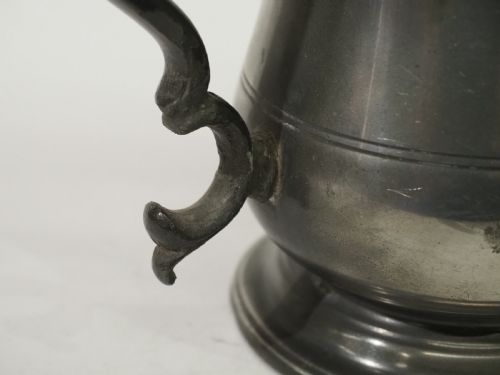 ANTIQUE ENGLISH PEWTER 1 QUART DOME LID TANKARD BY ROBERT BUSH BRISTOL 1755 1800 - ADDITIONAL PHOTO 5