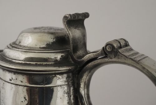 ANTIQUE IRISH PEWTER CHURCH FLAGON BY JOHN HEANEY OF DUBLIN 1763 1807 - ADDITIONAL PHOTO 6