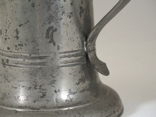 ANTIQUE ENGLISH PEWTER CHURCH FLAGON BY JOHN WEBBER I OF BARNSTAPLE DEVON 1662 1703 - ADDITIONAL PHOTO 4