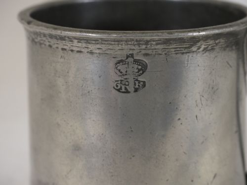 ANTIQUE ENGLISH PEWTER 1 PINT MEASURE BY JOHN FOSTER 1789 1837 - ADDITIONAL PHOTO 2