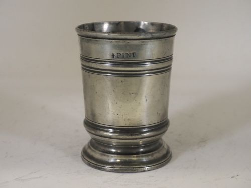 ANTIQUE ENGLISH PEWTER 12 PINT BEAKER BY ROBERT GRIMES SONS OF LONDON 1817 1838 - ADDITIONAL PHOTO 1