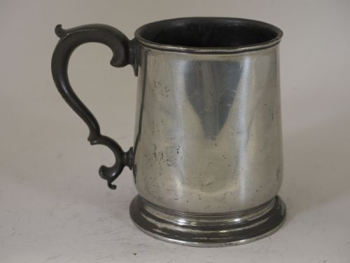 ANTIQUE ENGLISH PEWTER 1 PINT TAVERN MUG BY SUSANNAH COCKS OF LONDON CIRCA 1830 - ADDITIONAL PHOTO 3