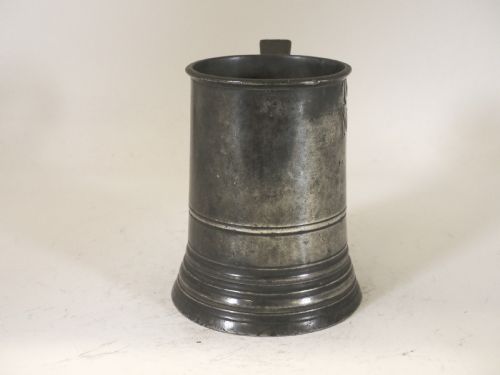ANTIQUE ENGLISH PEWTER 1 PINT MEASURE BY M FOTHERGILL SONS OF BRISTOL CIRCA 1820 - ADDITIONAL PHOTO 4
