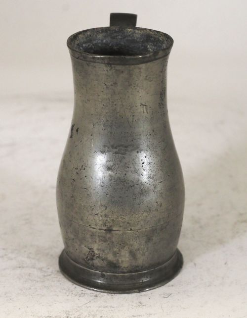 ANTIQUE JERSEY PEWTER LIDLESS MEASURE OF 'NOGGIN' CAPACITY CIRCA 1800 - ADDITIONAL PHOTO 3