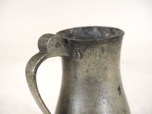 ANTIQUE JERSEY PEWTER LIDLESS MEASURE OF 'NOGGIN' CAPACITY CIRCA 1800 - ADDITIONAL PHOTO 4