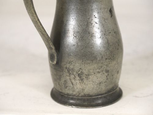 ANTIQUE JERSEY PEWTER LIDLESS MEASURE OF 'NOGGIN' CAPACITY CIRCA 1800 - ADDITIONAL PHOTO 5