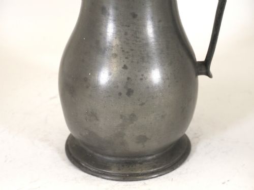 ANTIQUE GUERNSEY PEWTER 12 POT LIDDED FLAGON BY NICOLAS LE CHEMINANT CIRCA 1800 - ADDITIONAL PHOTO 2
