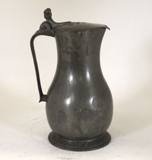 ANTIQUE GUERNSEY PEWTER 12 POT LIDDED FLAGON BY NICOLAS LE CHEMINANT CIRCA 1800 - ADDITIONAL PHOTO 5