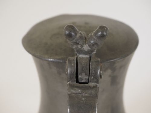 ANTIQUE GUERNSEY PEWTER 12 POT LIDDED FLAGON BY NICOLAS LE CHEMINANT CIRCA 1800 - ADDITIONAL PHOTO 6