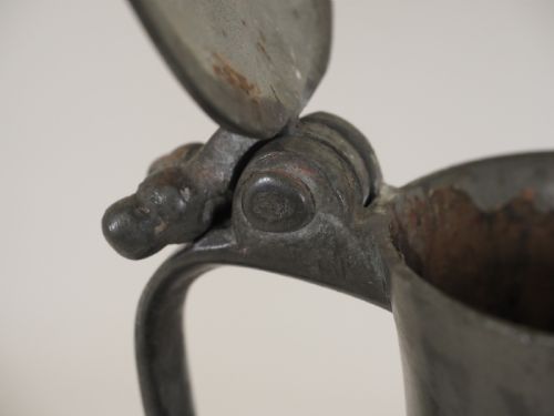 ANTIQUE GUERNSEY PEWTER 12 POT LIDDED FLAGON BY NICOLAS LE CHEMINANT CIRCA 1800 - ADDITIONAL PHOTO 12