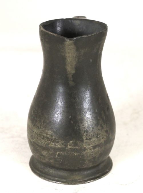 ANTIQUE JERSEY PEWTER LIDLESS MEASURE OF 'NOGGIN' CAPACITY CIRCA 1800 - ADDITIONAL PHOTO 1