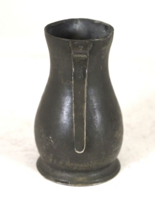 ANTIQUE JERSEY PEWTER LIDLESS MEASURE OF 'NOGGIN' CAPACITY CIRCA 1800 - ADDITIONAL PHOTO 3