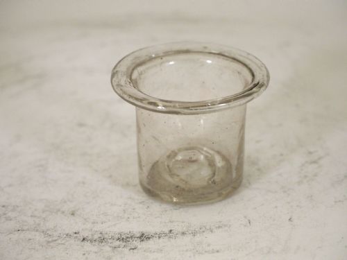 ANTIQUE ENGLISH PEWTER DOME LID SHIPS INKWELL WITH GLASS LINER CIRCA 1800 - ADDITIONAL PHOTO 3
