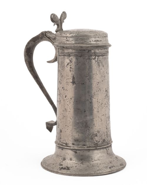 antique english pewter charles ii church flagon circa 1670 - CATEGORY: ANTIQUE METAL - DATED BEFORE 1700